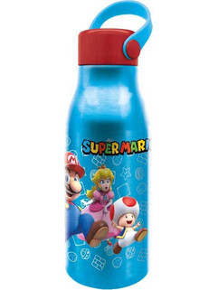 Stor Super Mario Παιδικό Παγούρι Αλουμινίου Γαλάζιο 760ml