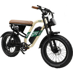 Velogreen W77 Plus Ηλεκτρικό Ποδήλατο Πόλης 20" 250W με 7 Ταχύτητες και Δισκόφρενα Μπεζ