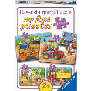 Παιδικό Puzzle Ravensburger Construction Site Animals 2+4+6+8 Κομμάτια