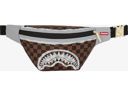 Sprayground Tear Check Τσαντάκι Μέσης Καφέ B8296
