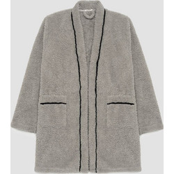 Minerva Γυναικεία Ρόμπα Χειμωνιάτικη Fleece Γκρι 96-52705-297