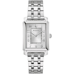 Bulova Sutton Γυναικείο Ρολόι με Ασημί Μεταλλικό Μπρασελέ 96L349