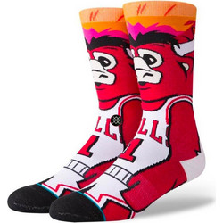 Stance Energy NBA Chicago Bulls Mascot Ανδρικές Κάλτσες Ψηλές με Σχέδια Κόκκινες A556D25CBM-MUL