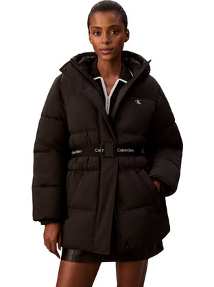 Calvin Klein Γυναικείο Μπουφάν Χειμωνιάτικο Puffer Μακρύ Μαύρο LV047D507G-UB1