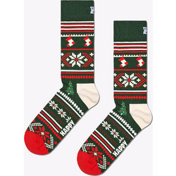 Happy Socks Χριστουγεννιάτικες Ανδρικές Κάλτσες Ψηλές Πράσινες P003377-1000
