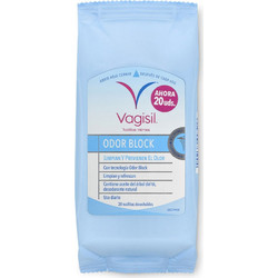 Vagisil Odor Block Μαντηλάκια Ευαίσθητης Περιοχής 20τμχ