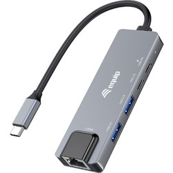 Equip 133496 USB Hub 3.0 με 4 Θύρες USB-A / USB-C / Ethernet