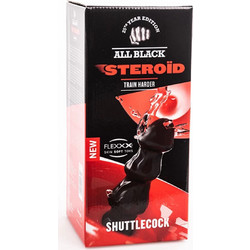 All Black Steroid Shuttlecock Dildo με Βεντούζα 25cm Μαύρο