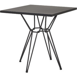 Metaxakis Τετράγωνο Τραπέζι Κήπου Μαύρο 60x60x74cm 02-00-1005