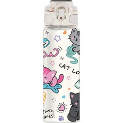 iDrink Cat Παιδικό Παγούρι Πλαστικό BPA Free Λευκό 750ml