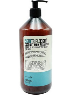 Eight Triple Eight Coconut Milk Σαμπουάν για Επανόρθωση για Ταλαιπωρημένα Μαλλιά 1lt
