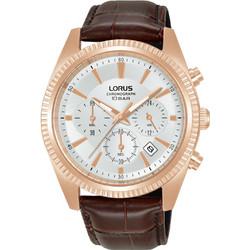 Lorus Ανδρικό Ρολόι Χρονογράφος με Καφέ Δερμάτινο Λουράκι RT304LX9