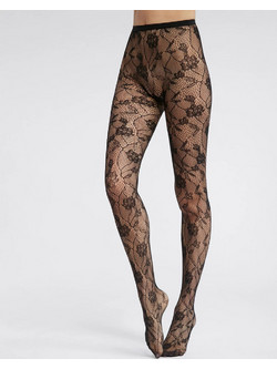 Dim Διχτυωτό Καλσόν Floral Μαύρο DIM-0D7U-NOIR