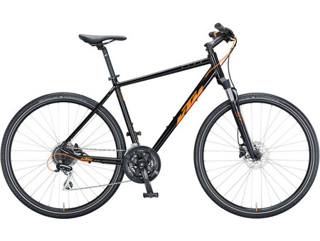 KTM Life Track Ποδήλατο Trekking 28" Αλουμινίου με 24 Ταχύτητες και Δισκόφρενα Μαύρο
