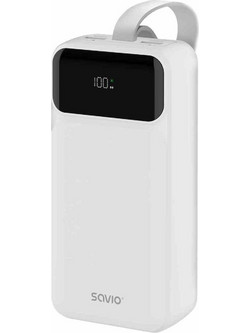 SAVIO BA-11 Power Bank 30000mAh 22.5W με 2 Θύρες USB-A & 2 Θύρες USB-C White