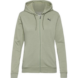Puma Tad Essentials Γυναικεία Ζακέτα Φούτερ Μακριά με Κουκούλα και Φερμουάρ Πράσινο Mint 525896-82