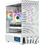 Modecom Volcano AQ400 White Gaming Midi Tower Κουτί Υπολογιστή RGB με Πλαϊνό Παράθυρο