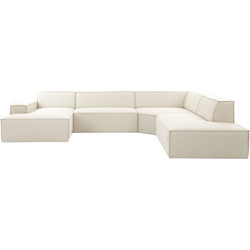 PoliHome Fubu M Γωνιακός Καναπές Δεξιά Γωνία Εκρού 248x258x70cm 163057169