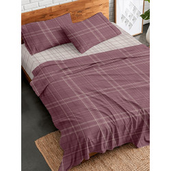 Palatex Σετ Σεντόνια Υπέρδιπλα Φανελένια 230x260 Stepp Beluga Mauve Beige