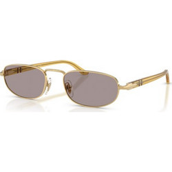 Persol PO1028S 1129 Ανδρικά Γυαλιά Ηλίου Μεταλλικά Χρυσά με Καφέ Φακό