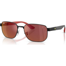 Ray-Ban RB8329M F1402K Ανδρικά Γυαλιά Ηλίου Aviator Μεταλλικά Μαύρα με Κόκκινο Φακό