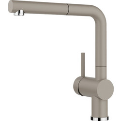 Blanco Linus-S 517621 Μπαταρία Κουζίνας Πάγκου Διπλής Παροχής Ανάμεικτη με Ντουζ Μπεζ