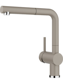 Blanco Linus-S 517621 Μπαταρία Κουζίνας Πάγκου Διπλής Παροχής Ανάμεικτη με Ντουζ Μπεζ