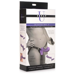 Strap U Diva Harness Strap On με Διπλό Dildo 24cm & Δόνηση Μωβ
