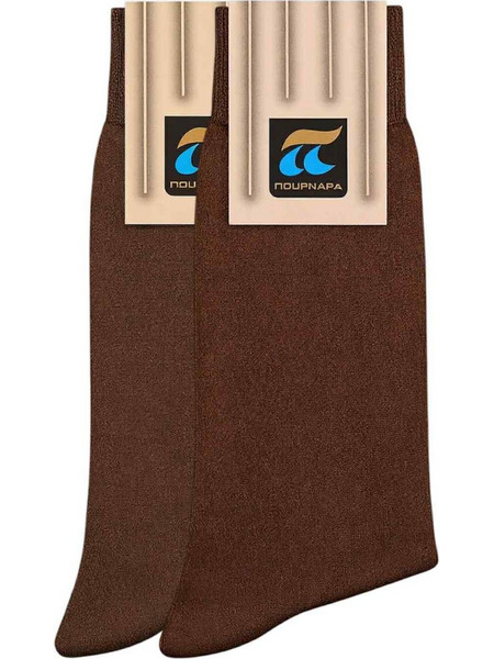 Pournara Βαμβακερές Ανδρικές Κάλτσες Ψηλές Rusted 2Pack 2113