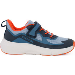 Geox Pro Ban Παιδικά Sneakers Navy Μπλε Γαλάζια Πορτοκαλί J65P7F01454C0659