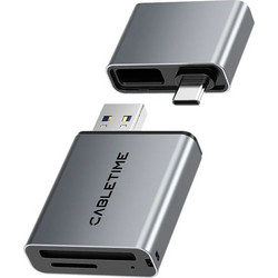 Cabletime CT-ACCD3-AG Card Reader USB-C & USB-A 3.2 Gen 1 για SD / microSD
