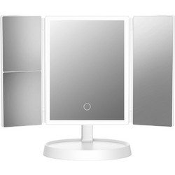 Home Use Τριπλός Επιτραπέζιος Καθρέπτης Μακιγιάζ Μεγεθυντικός x3 με Φως 14.8x37cm