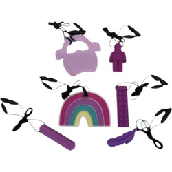 QueenMother Σετ Μασητικά Μενταγιόν Rainbow Purple 6τμχ