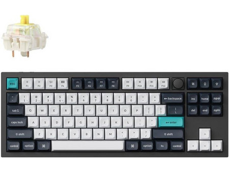 Keychron Q3 Max QMK/VIA Ασύρματο Μηχανικό Gaming Πληκτρολόγιο TenKeyLess με Gateron Jupiter Banana Διακόπτες RGB Black