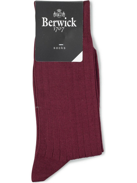 Berwick Ανδρικές Κάλτσες Ψηλές Μπορντό CAL9964