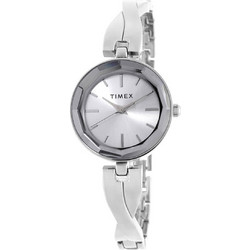 Timex Γυναικείο Ρολόι με Ασημί Μεταλλικό Μπρασελέ TW2T49400