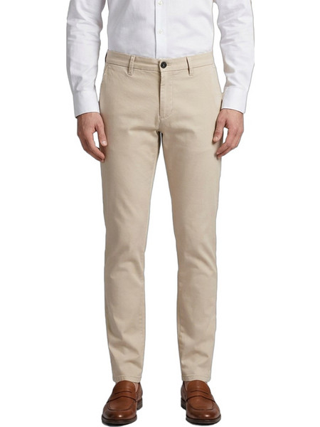 Fynch Hatton Ανδρικό Παντελόνι Chino Slim Εφαρμογή Μπεζ 1613-2803-837