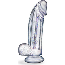 Blush Naturally Yours Bling Dildo με Βεντούζα & Όρχεις 19cm Clear
