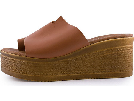 Love4shoes Καλοκαιρινές Γυναικείες Πλατφόρμες Χαμηλές Ταμπά 520