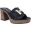 Oh My Sandals Γυναικεία Πέδιλα Δερμάτινα Μαύρα με Χοντρό Ψηλό Τακούνι 5635