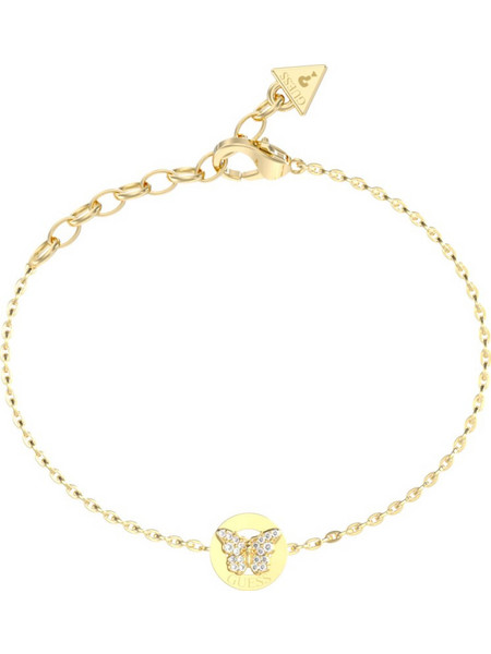 Guess Borboleta Γυναικείο Βραχιόλι Αλυσίδα από Ατσάλι Xρυσό με Ζιργκόν UBB06135JWYG