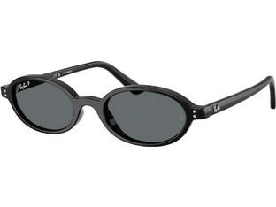 Ray-Ban RB4472 667781 Ανδρικά Γυαλιά Ηλίου Οβάλ Κοκάλινα Μαύρα με Μαύρο Φακό