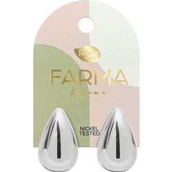Farma Bijoux Γυναικεία Σκουλαρίκια Καρφωτά από Ορείχαλκο Ασημί BEWOW09