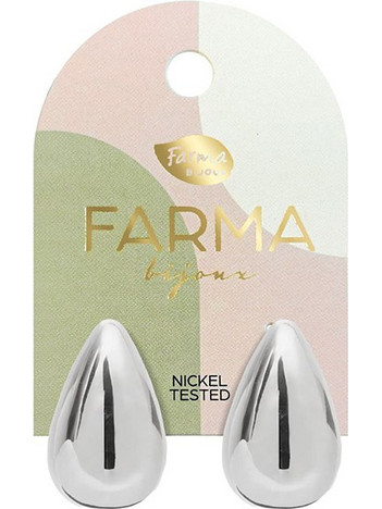 Farma Bijoux Γυναικεία Σκουλαρίκια Καρφωτά από Ορείχαλκο Ασημί BEWOW09