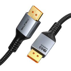 Cabletime Καλώδιο DisplayPort 2.1 to DisplayPort Male Braided 2m Black CT-DP16K-AG2