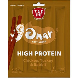 Taf Pets Onar High Protein Soft Sticks with Chicken, Turkey & Rabbit 4x5gr