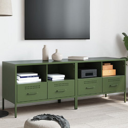 vidaXL Έπιπλο Τηλεόρασης Μεταλλικό N / A Μ100.5xΠ39xΥ50.5cm 843051 2τμχ