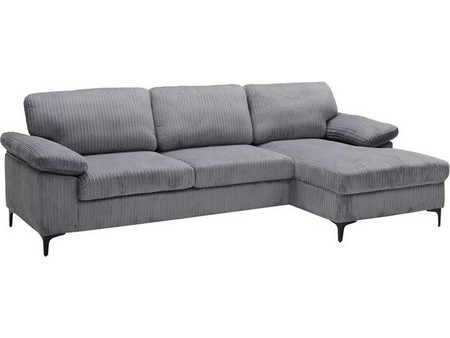 Woodwell Cyril Γωνιακός Καναπές Αριστερή Γωνία Γκρι 267x132x84cm Ε9583,1