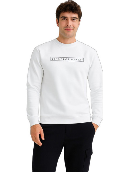 Cotton4all Ανδρικό Φούτερ Λευκό 26-302