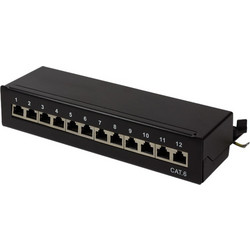 LogiLink NP0017 Ethernet Patch Panel Επιτοίχιο 12 Θυρών Cat.6 Shielded STP